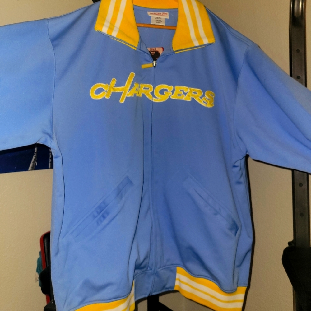Throw back chargers jacket